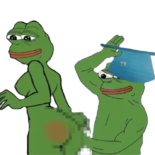 🍑-pepefrog, Telegram Sticker