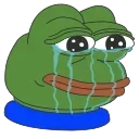 😭-Pepe the Frog, Telegram Sticker