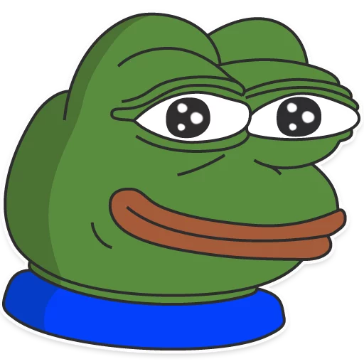Pepe the frog @pepetopfrog, telegram sticker