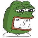 😞-Pepe the frog @pepetopfrog, Telegram Sticker