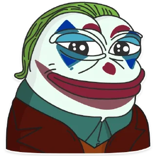 🤡-Pepe the frog @pepetopfrog, Telegram Sticker