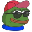 😎-Pepe the frog @pepetopfrog, Telegram Sticker