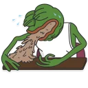 🤢-Pepe the frog @pepetopfrog, Telegram Sticker