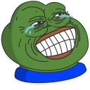 😂-Pepe the frog @pepetopfrog, Telegram Sticker