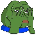 😳-Pepe the frog @pepetopfrog, Telegram Sticker