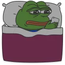 😴-Pepe the frog @pepetopfrog, Telegram Sticker