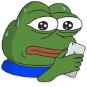 📱-Pepe the frog @pepetopfrog, Telegram Sticker