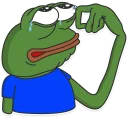😢-Pepe the frog @pepetopfrog, Telegram Sticker
