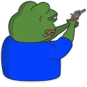 🔫-Pepe the frog @pepetopfrog, Telegram Sticker