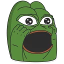 😱-Pepe the frog @pepetopfrog, Telegram Sticker