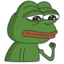 ✊-Pepe the frog @pepetopfrog, Telegram Sticker