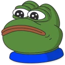 😲-Pepe the frog @pepetopfrog, Telegram Sticker