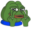 😏-Pepe the frog @pepetopfrog, Telegram Sticker