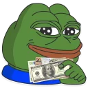 💵-Pepe the frog @pepetopfrog, Telegram Sticker