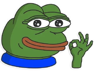 👌-Pepe the frog @pepetopfrog, Telegram Sticker