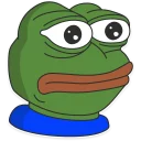 😶-Pepe the frog @pepetopfrog, Telegram Sticker