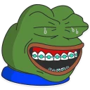 😂-Pepe the frog @pepetopfrog, Telegram Sticker