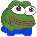😌-Pepe the frog @pepetopfrog, Telegram Sticker