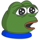 😳-Pepe the frog @pepetopfrog, Telegram Sticker