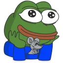 🤗-Pepe the frog @pepetopfrog, Telegram Sticker