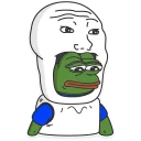 😔-Pepe the frog @pepetopfrog, Telegram Sticker