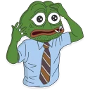 😤-Pepe the frog @pepetopfrog, Telegram Sticker