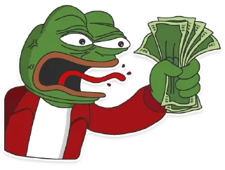 💸-Pepe the frog @pepetopfrog, Telegram Sticker