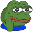 🖕-Pepe the frog @pepetopfrog, Telegram Sticker