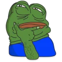 🤔-Pepe the frog @pepetopfrog, Telegram Sticker
