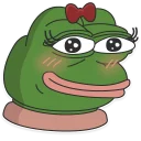 👩-Pepe the frog @pepetopfrog, Telegram Sticker