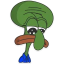 😔-Pepe the frog @pepetopfrog, Telegram Sticker
