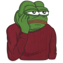 😞-Pepe the frog @pepetopfrog, Telegram Sticker