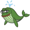 🐳-Pepe the frog @pepetopfrog, Telegram Sticker