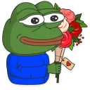 💐-Pepe the frog @pepetopfrog, Telegram Sticker