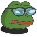 😢-Pepe the frog @pepetopfrog, Telegram Sticker
