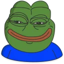 😏-Pepe the frog @pepetopfrog, Telegram Sticker