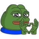 ❤-Pepe the frog @pepetopfrog, Telegram Sticker