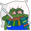 🤧-Pepe the frog @pepetopfrog, Telegram Sticker