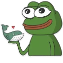 🐳-Pepe the frog @pepetopfrog, Telegram Sticker