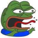 😖-Pepe the frog @pepetopfrog, Telegram Sticker