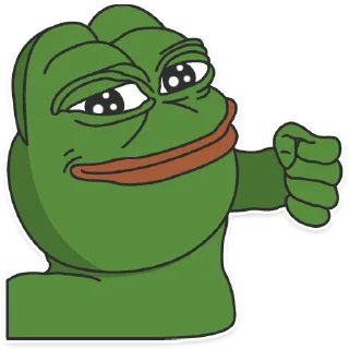 👊-Pepe the frog @pepetopfrog, Telegram Sticker