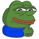 😏-Pepe the frog @pepetopfrog, Telegram Sticker