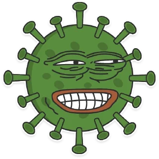 🦠-Pepe the frog @pepetopfrog, Telegram Sticker