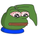 😬-Pepe the frog @pepetopfrog, Telegram Sticker