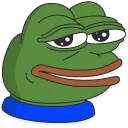 😐-Pepe the frog @pepetopfrog, Telegram Sticker