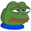 😒-Pepe the frog @pepetopfrog, Telegram Sticker