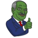 👨-Pepe the frog @pepetopfrog, Telegram Sticker