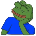 😌-Pepe the frog @pepetopfrog, Telegram Sticker