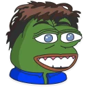 😁-Pepe the frog @pepetopfrog, Telegram Sticker