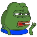😑-Pepe the frog @pepetopfrog, Telegram Sticker